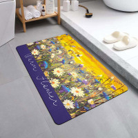 花朵硅藻泥吸水软垫脚垫浴室卫生间厕所门口防滑地垫速干家用垫