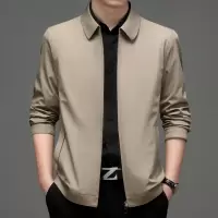 2022春秋季新款男装外套夹克男式潮流翻领拉链长袖
