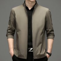 2022春秋男装商务潮流夹克外套男式上衣新款立领