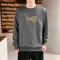 Three Sons秋季国潮新长袖T恤男士卫衣潮流印花圆领帅气青年休