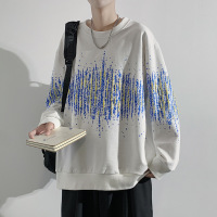 Three Sons2022秋季季新款男式圆领卫衣潮流打底衫长袖款艺术百