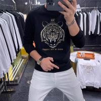 Ceen Bulled欧洲站秋季新款套头卫衣男士时尚烫金老虎头圆领长袖