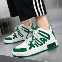 Ceba秋季上新高帮皮面透气舒适运动休闲鞋2022时尚厚底男士百搭