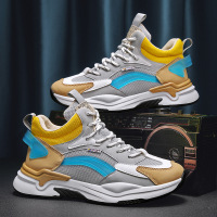 Ceba高帮老爹鞋2022秋季时尚拼色运动休闲鞋厚底网面透气舒适男