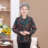 老太太秋装衬衣中老年妈妈开衫大码上衣60-70岁奶奶老人长袖衬衫