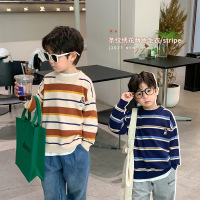 Jusen Shayu男童毛衣2022秋装新款韩版儿童条纹针织衫宝宝套头打