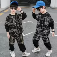 Jusen Shayu男童春秋装套装2022新款洋气宝宝网红时髦衣服儿童秋