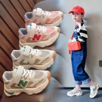 Three Sons女童运动鞋2022秋季新款老爹鞋网面透气运动鞋男女童