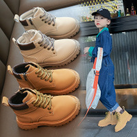 Three Sons儿童马丁靴2022秋季新款女童时尚小黄靴中大童男童英