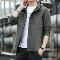 Three Sons外套男春秋季休闲宽松潮男连帽飞行员棒球服男士夹克