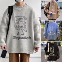 Three Sons港风毛衣男2022秋季新款宽松软糥小众设计感男女款百