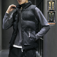 Three Sons秋冬季韩版帅气坎肩男士马甲外套潮马甲男背心无袖保