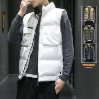 Three Sons马甲男2022秋冬加厚背心韩版潮流帅气坎肩大码宽松休