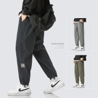 Three Sons2022秋季男装休闲裤韩版宽松卫裤束脚九分裤男微弹男