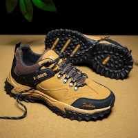 Ceba2022秋季新款户外登山旅游工装鞋潮流运动跑步皮面低帮系带