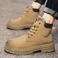 Ceba情侣马丁靴2022秋季复古英伦高帮简约百搭男士休闲机车靴