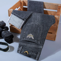 Brookings欧洲站秋冬季男士商务新款绣花牛仔裤男弹力柔软休闲宽