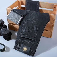 Brookings秋冬新款欧洲站弹力男士牛仔长裤男直筒商务韩版