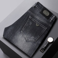 Brookings2022秋冬新款欧洲站男士牛仔裤休闲修身小脚弹力棉质品