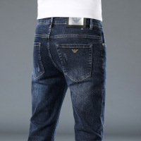 Brookings欧洲站2022秋季厚款精品男士牛仔裤修身小脚弹力休闲潮