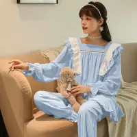 DBMG风睡衣女秋冬新款长袖套头宽松休闲可爱可外穿家居服套装