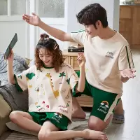 DBMG情侣睡衣女夏短袖短裤男女士韩版卡通可爱家居服套装
