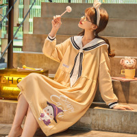 DBMG睡裙女秋冬季新款长袖中长款网红风卡通可爱可外穿家居服裙