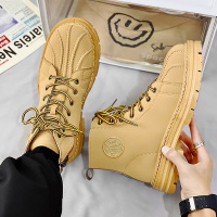 Ceen Bulled大黄靴马丁靴英伦风男2022新款靴工装鞋皮面高帮靴子