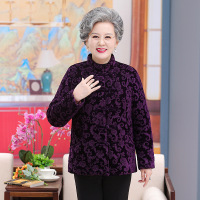 老年人冬装女奶奶外套短款加绒加厚小个子妈妈80岁老太太