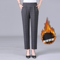 2022妈妈冬季裤子女中年妈妈生活休闲直筒裤加厚保暖棉裤外穿新