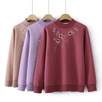 新款女装妈妈装保暖内衣套装加绒加厚中年内穿打底衫40-60两件套