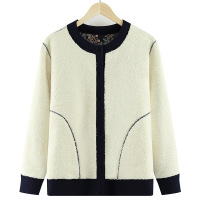 老人衣服新款时尚加绒保暖奶奶装上衣气质婆婆装开衫女装加厚衣