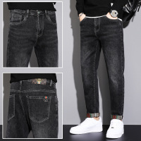 Ceba靓仔装剪标男装长裤弹力微哈品质牛仔裤冬季厚款柔软男牛仔
