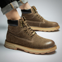 Ceba马丁靴男2022新款秋冬季男鞋保暖雪地靴男中帮厚底休闲靴子