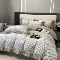 Three Sons北欧风140S阿克苏长绒棉四件套肤全棉小磨毛4被套2床