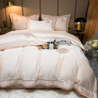 Three Sons新款200支轻奢双股匹马棉四件套100全棉被套酒店裸睡