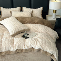 Three Sons加厚秋冬宝宝婴儿绒魔法绒牛奶绒四件套三件套床裙床