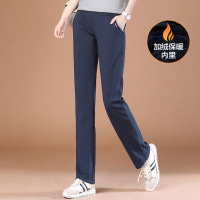 Brookings松紧腰休闲裤女2022冬装新款韩版哈伦宽松加绒加厚长裤
