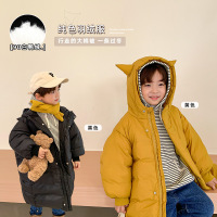 Jusen Shayu可爱牛角帽子羽绒服