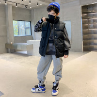 Three Sons男童马甲秋冬款外穿2022新款大童男孩冬装马甲儿童马