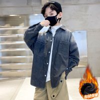 Three Sons童装男童加绒加厚衬衫冬装2022新款儿童中大童洋气韩