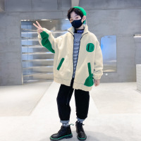 Three Sons男童加厚外套秋冬2022新款儿童冬装炸街中大童洋气上