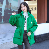 Three Sons女中长款2022冬装新款服时尚百搭抽绳洋气纯色收腰外