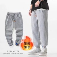 Three Sons衫少服饰加绒裤男士情侣款休闲宽松大码九分束脚运动