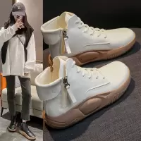 DBMG2022冬季新款ins韩版高帮小白鞋女百搭松糕鞋女运动鞋子