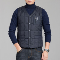DBMG男士羽绒背心保暖内胆坎肩中老年羽绒马甲爸爸装秋冬新款