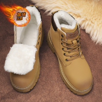 Ceba情侣款劳保男鞋冬季加绒保暖棉鞋马丁靴户外登山运动雪地靴