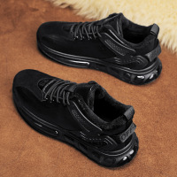 Ceba秋冬季新款青年户外保暖加绒运动跑步鞋爆米花厚底休闲男鞋