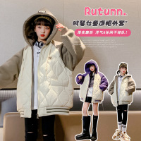 Three Sons儿童装女童冬装洋气2022新款加厚衣冬季中大童外套