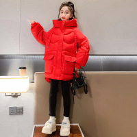 Three Sons女童冬装2022新款儿童派克服冬季中长款加厚中大童洋